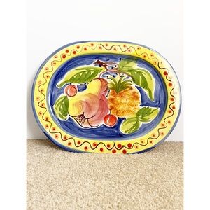 Handpainted Italian Pottery Serving Dish Le Sibille Italy